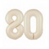 Balony foliowe Cyfra 80 - 100 cm - Kremowy
