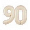 Balony foliowe Cyfra 90 - 100 cm - Kremowy