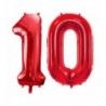 Balony foliowe Cyfra 10 - 86 cm - czerwony