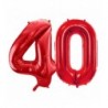 Balony foliowe Cyfra 40 - 86 cm - czerwony