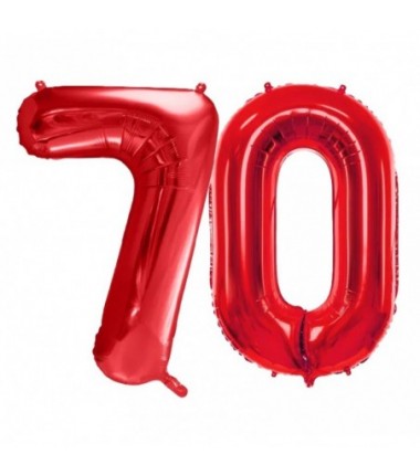 Balony foliowe Cyfra 70 - 86 cm - czerwony
