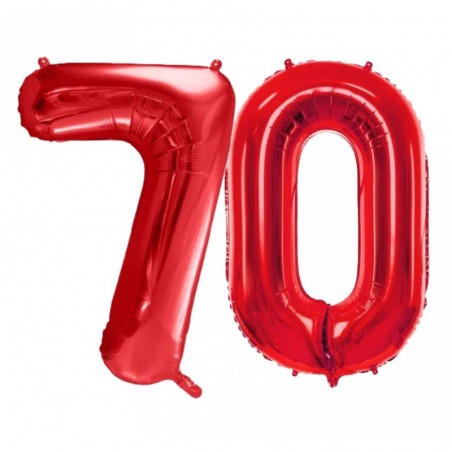 Balony foliowe Cyfra 70 - 86 cm - czerwony