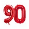 Balony foliowe Cyfra 90 - 86 cm - czerwony