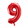 Balony foliowe Cyfra 90 - 86 cm - czerwony