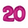 Balony foliowe Cyfra 20 - 92 cm SMART - różowe