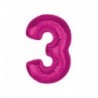 Balony foliowe Cyfra 30 - 92 cm SMART - różowe