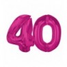 Balony foliowe Cyfra 40 - 92 cm SMART - różowe