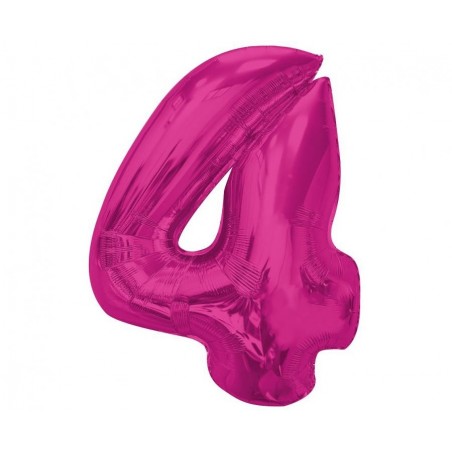 Balony foliowe Cyfra 40 - 92 cm SMART - różowe