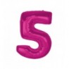 Balony foliowe Cyfra 50 - 92 cm SMART - różowe