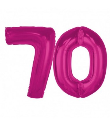 Balony foliowe Cyfra 70 - 92 cm SMART - różowe