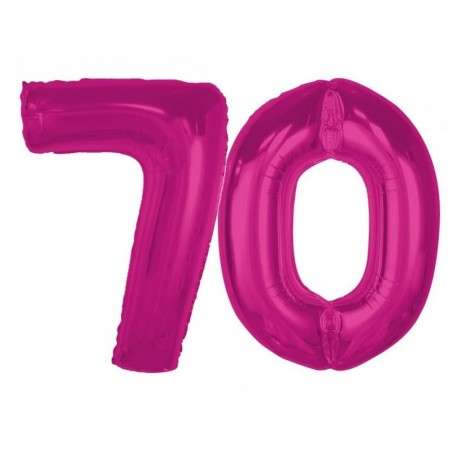 Balony foliowe Cyfra 70 - 92 cm SMART - różowe