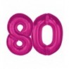 Balony foliowe Cyfra 80 - 92 cm SMART - różowe