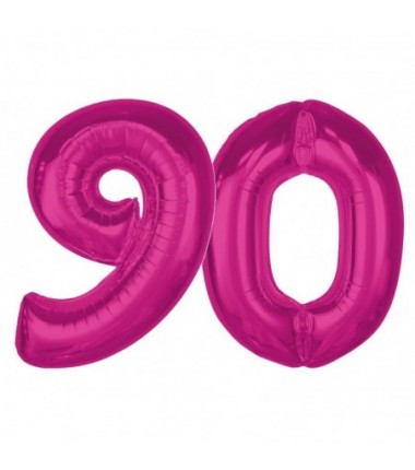 Balony foliowe Cyfra 90 - 92 cm SMART - różowe