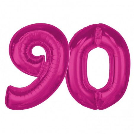 Balony foliowe Cyfra 90 - 92 cm SMART - różowe