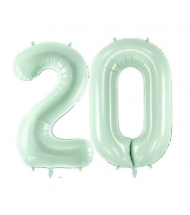 Balony foliowe Cyfra 20 - 72 cm - zielone