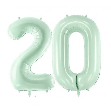 Balony foliowe Cyfra 20 - 72 cm - zielone