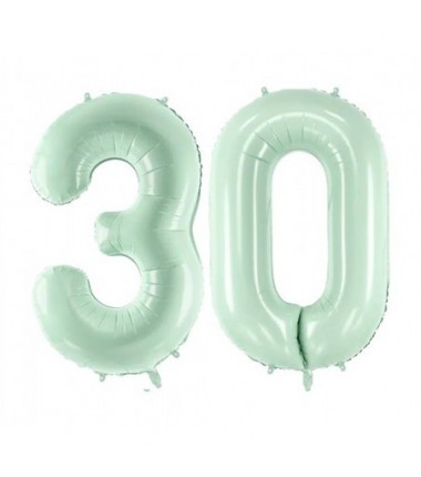 Balony foliowe Cyfra 30 - 72 cm - zielone