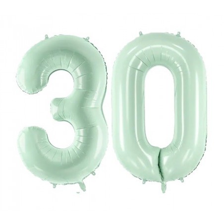 Balony foliowe Cyfra 30 - 72 cm - zielone
