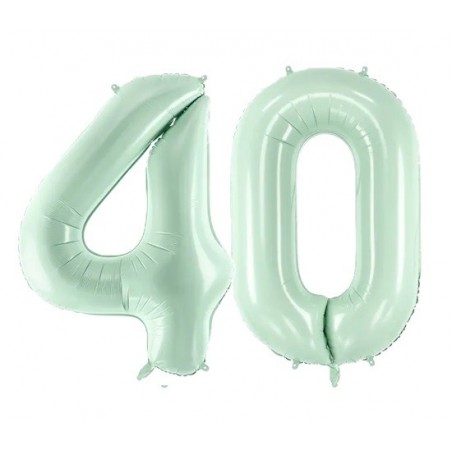 Balony foliowe Cyfra 40 - 72 cm - zielone