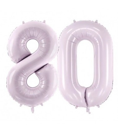 Balony foliowe Cyfra 80 - 72 cm - fioletowe