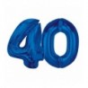 Balony foliowe Cyfra 40 - 92 cm SMART - niebieskie