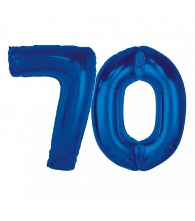 Balony foliowe Cyfra 70 - 92 cm SMART - niebieskie
