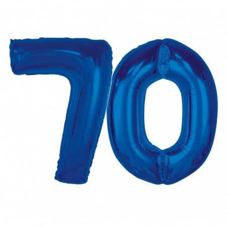 Balony foliowe Cyfra 70 - 92 cm SMART - niebieskie