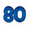 Balony foliowe Cyfra 80 - 92 cm SMART - niebieskie