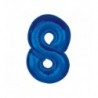 Balony foliowe Cyfra 80 - 92 cm SMART - niebieskie