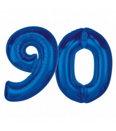 Balony foliowe Cyfra 90 - 92 cm SMART - niebieskie
