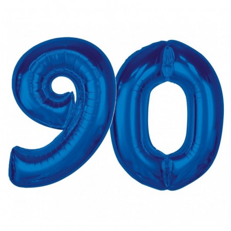 Balony foliowe Cyfra 90 - 92 cm SMART - niebieskie