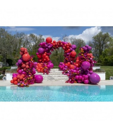Balony Gemar 48 cm - 19" - pastelowy ciemny czerwony Red G19/045 - 25 sztuka