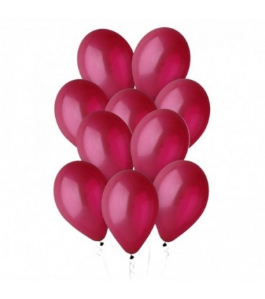 Balony Gemar 30 cm - 12" - pastelowe bordowe Burgundy G110/047 - 10 sztuk
