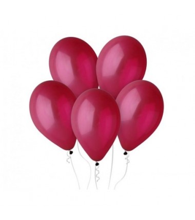 Balony Gemar 30 cm - 12" - pastelowe bordowe Burgundy G110/047 - 10 sztuk