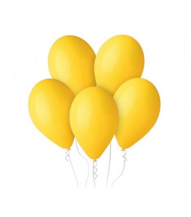 Balony Gemar 30 cm - 12" - pastelowe żółte Yellow G110/002 - 10 sztuk