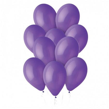 Balony Gemar 30 cm - 12" - pastelowe fioletowe Purple G110/008 - 10 sztuk
