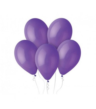 Balony Gemar 30 cm - 12" - pastelowe fioletowe Purple G110/008 - 10 sztuk