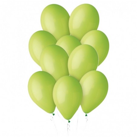 Balony Gemar 30 cm - 12" - pastelowe pistacjowe Light Green G110/011 - 10 sztuk