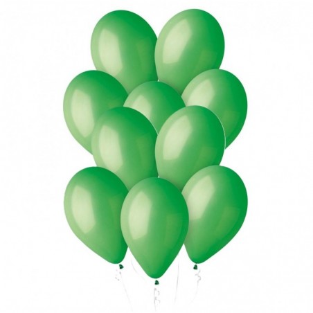 Balony Gemar 30 cm - 12" - pastelowe zielone Green G110/012 - 10 sztuk