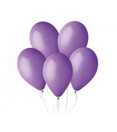 Balony Gemar 30 cm - 12" - pastelowe lawendowe Lavender G110/049 - 10 sztuk