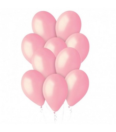 Balony Gemar 30 cm - 12" - pastelowe jasnoróżowe Pink G110/057 - 10 sztuk
