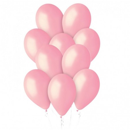 Balony Gemar 30 cm - 12" - pastelowe jasnoróżowe Pink G110/057 - 10 sztuk