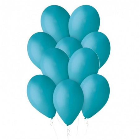 Balony Gemar 30 cm - 12" - pastelowe turkusowo-niebieskie Turquoise G110/068 - 10 sztuk