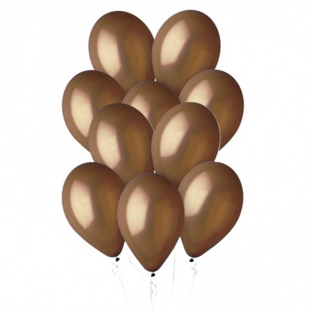 Balony Gemar 30 cm - 12" - pastelowe brązowe Brown G110/048 - 10 sztuk