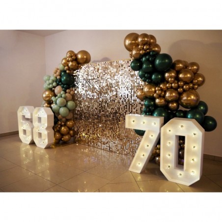 Balon metaliczny Decorator 35 cm - 14" ciemnozielony, butelkowa zieleń Metallic Forest Green - 10 sztuk