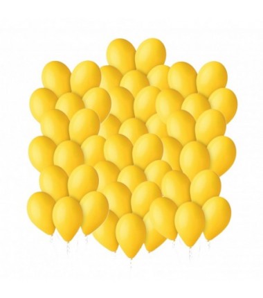Balony Gemar 30 cm - 12" - pastelowe żółty Yellow G110/002 - 50 sztuk