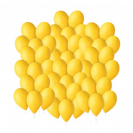 Balony Gemar 30 cm - 12" - pastelowe żółty Yellow G110/002 - 50 sztuk