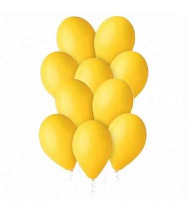 Balony Gemar 30 cm - 12" - pastelowe żółty Yellow G110/002 - 50 sztuk