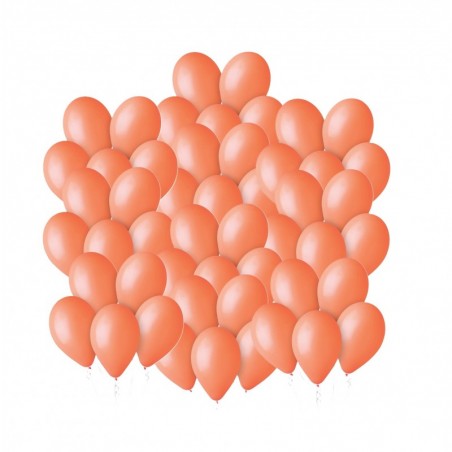 Balony Gemar 30 cm - 12" -  pastelowe pomarańczowe Orange G110/004 - 50 sztuk