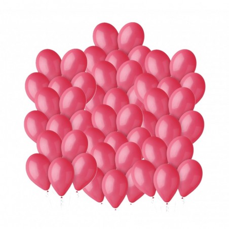 Balony Gemar 30 cm - 12" -  pastelowe czerwone Red G110/005 - 50 sztuk
